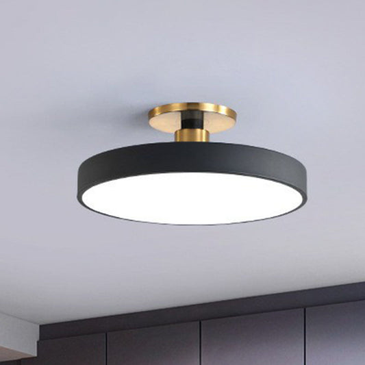 Zenthra Ronde Plafondlamp Zwart - LED Plafondlamp in Nordic Stijl voor Slaapkamer