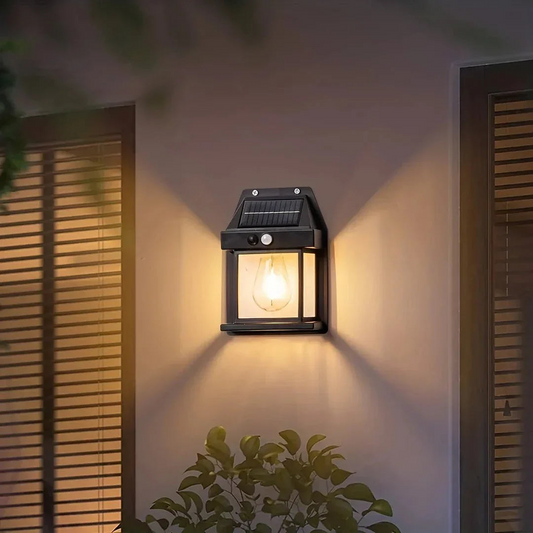 Zenthra Solar Wandlamp Buiten Zwart - Waterdicht met Bewegingssensor voor Slimme Verlichting 1