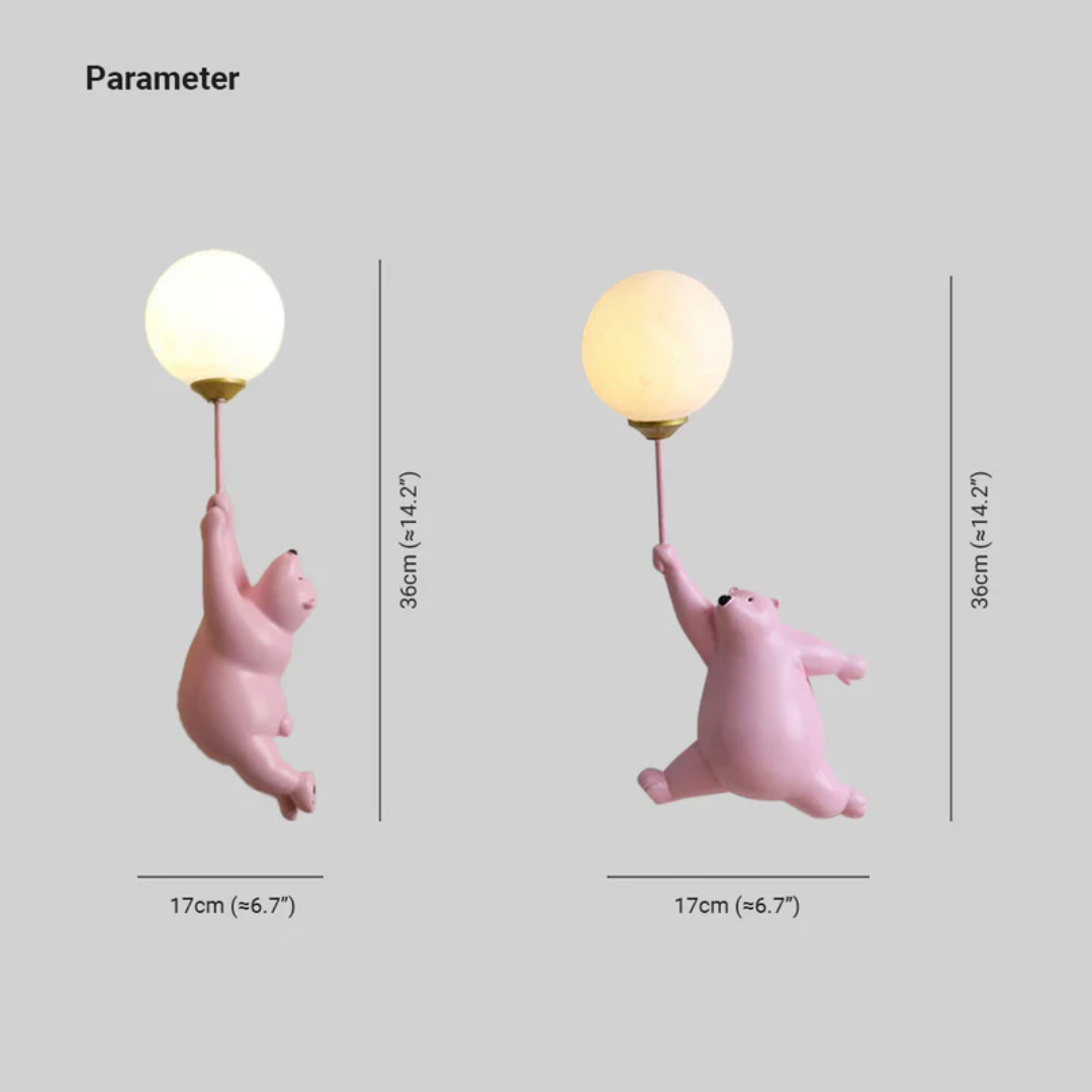 Zenthra TeddyGlow Wandlamp - Schattige LED Beer voor een Warme Sfeer