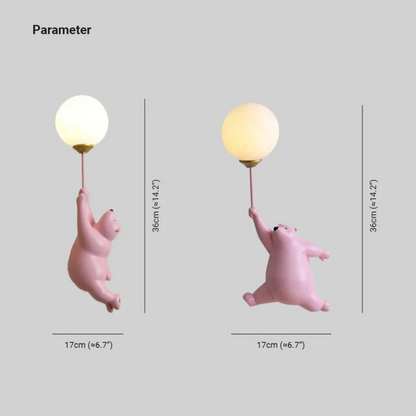 Zenthra TeddyGlow Wandlamp - Schattige LED Beer voor een Warme Sfeer