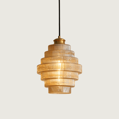 Zenthra Vintage Flesvormige Hanglamp - Messing en Glas voor Woonkamer, Eetkamer en Slaapkamer