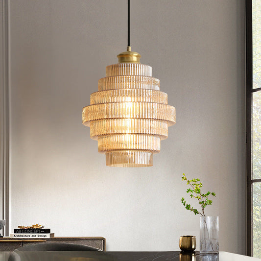 Zenthra Vintage Flesvormige Hanglamp - Messing en Glas voor Woonkamer, Eetkamer en Slaapkamer