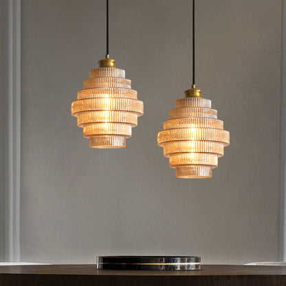 Zenthra Vintage Flesvormige Hanglamp - Messing en Glas voor Woonkamer, Eetkamer en Slaapkamer