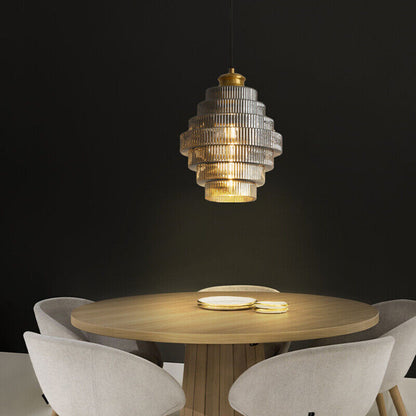 Zenthra Vintage Flesvormige Hanglamp - Messing en Glas voor Woonkamer, Eetkamer en Slaapkamer