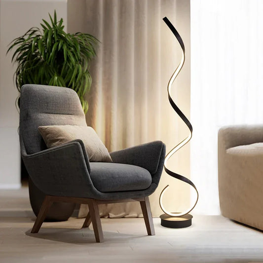 Zenthra Staande lamp Zwart - Moderne LED Staande Lamp voor Woonkamer en Slaapkamer