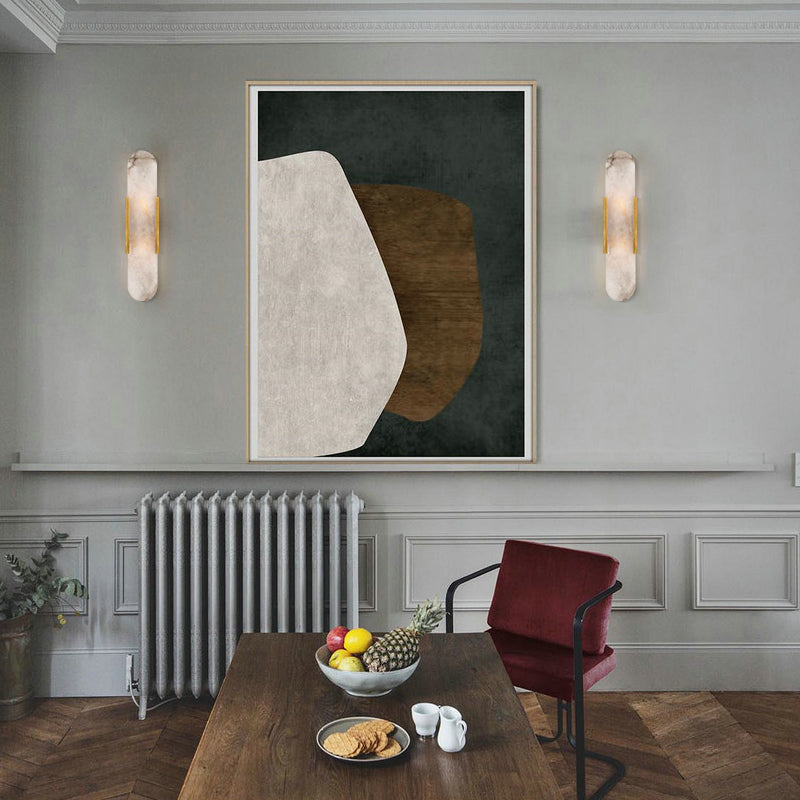 Zenthra Wandlamp Goud/Zwart Marmer - 2 Lampen Koloniaal Wandlampen Binnen voor Eetkamer