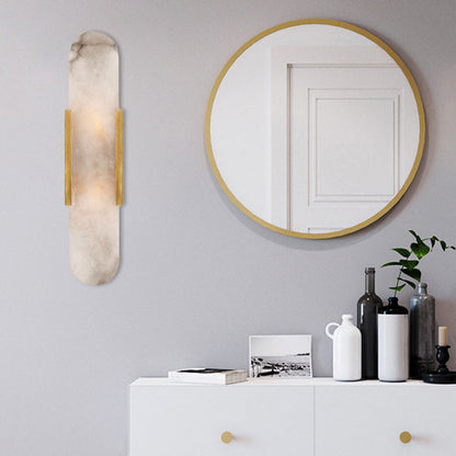 Zenthra Wandlamp Goud/Zwart Marmer - 2 Lampen Koloniaal Wandlampen Binnen voor Eetkamer