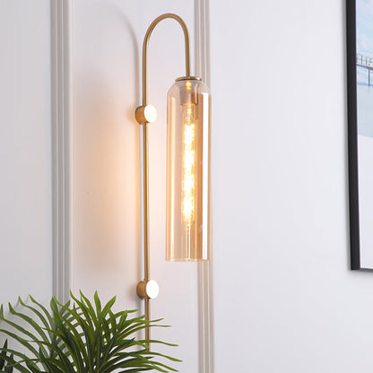 Zenthra Wandlamp Zwart - Mid-Century Gooseneck Muurlamp met Glazen Schaduw voor Binnengebruik