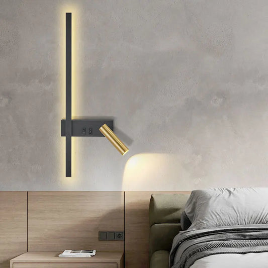 Zenthra Wandlamp Zwart - Moderne LED Muurlamp voor Luxe Woonkamer en Slaapkamer 0