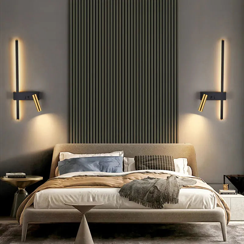 Zenthra Wandlamp Zwart - Moderne LED Muurlamp voor Luxe Woonkamer en Slaapkamer 2