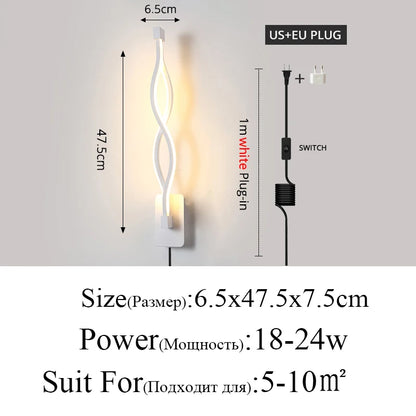 Zenthra Wandlamp Zwart - Moderne Minimalistische Wandlampen Binnenverlichting voor Woonkamer en Slaapkamer 8