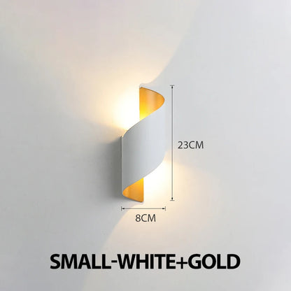 Zenthra Wandlamp Zwart - Spiral Design LED Muurlamp 10W - Waterdichte Wandlamp voor Binnen en Buiten