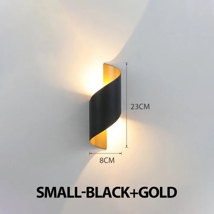 Zenthra Wandlamp Zwart - Spiral Design LED Muurlamp 10W - Waterdichte Wandlamp voor Binnen en Buiten