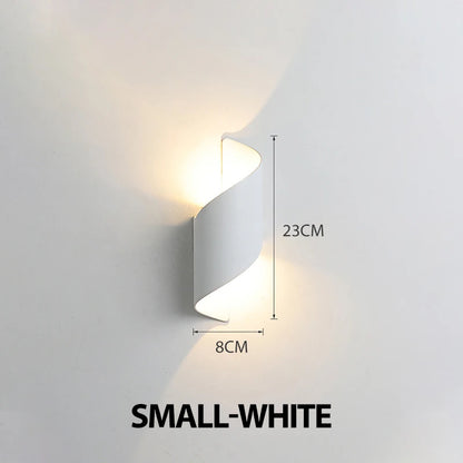 Zenthra Wandlamp Zwart - Spiral Design LED Muurlamp 10W - Waterdichte Wandlamp voor Binnen en Buiten