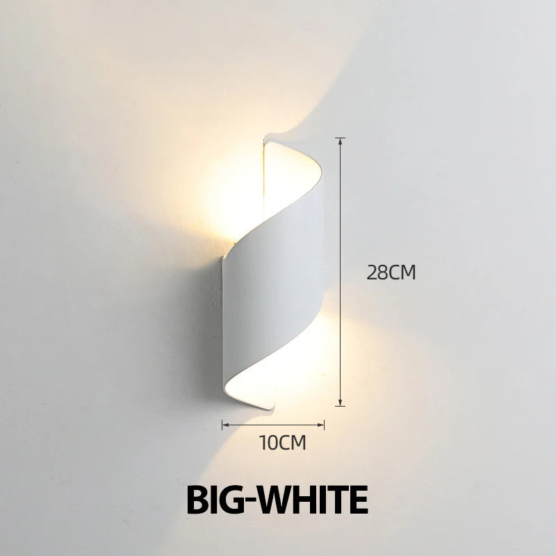Zenthra Wandlamp Zwart - Spiral Design LED Muurlamp 10W - Waterdichte Wandlamp voor Binnen en Buiten