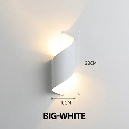 Zenthra Wandlamp Zwart - Spiral Design LED Muurlamp 10W - Waterdichte Wandlamp voor Binnen en Buiten