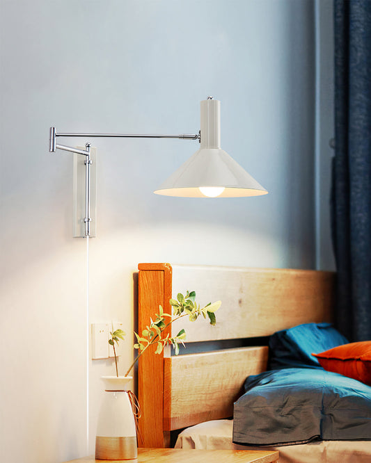 Zenthra Wandlamp Zwart - Verstelbare Muurlamp voor Slaapkamer en Woonkamer, Minimalistisch Design