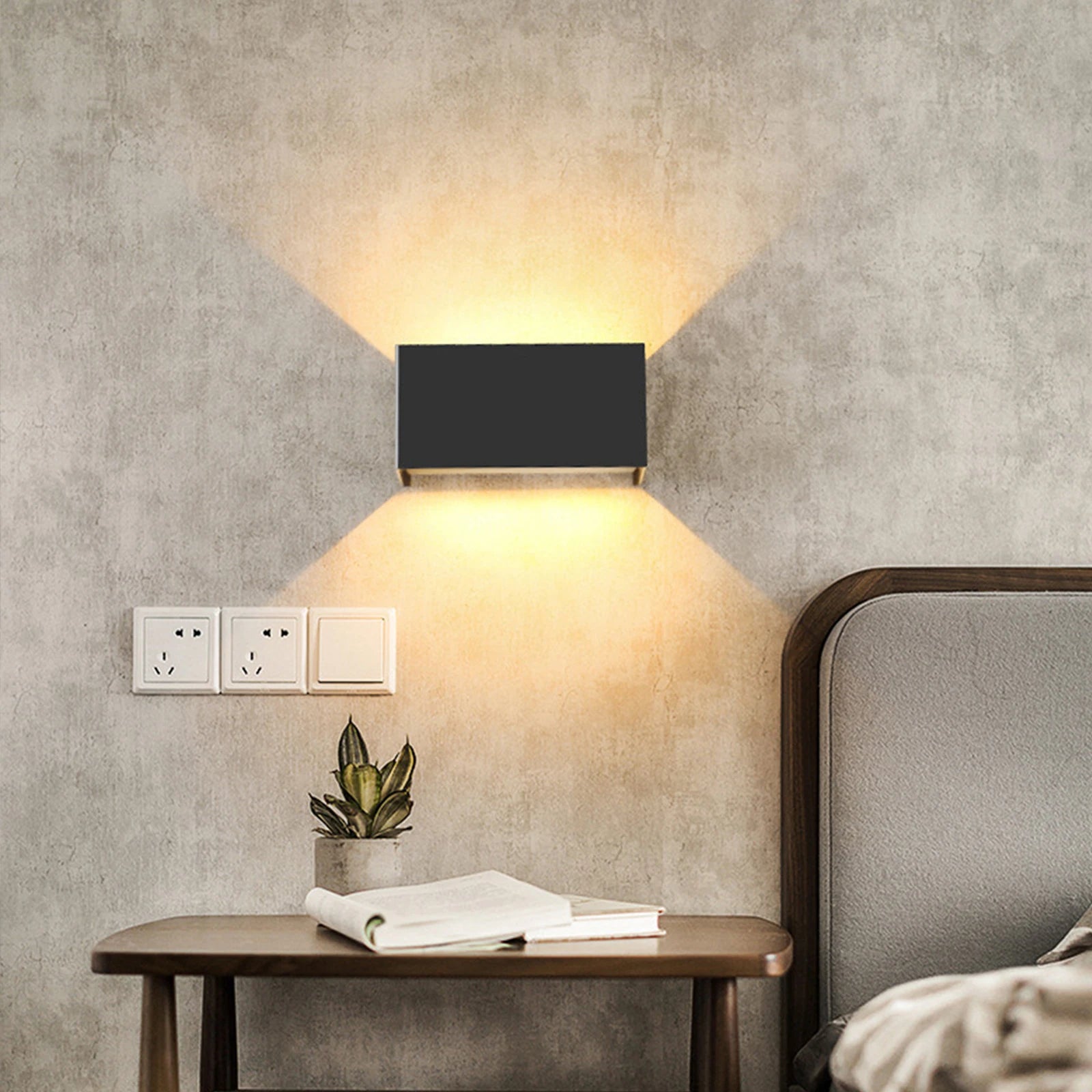Zenthra Wandlamp Zwart 12W 24W IP65 Waterdichte LED Muurlamp voor Binnen en Buiten 4