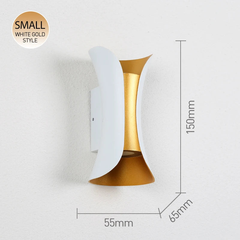 Zenthra Wandlamp Zwart LED 6W 10W Aluminium IP65 Waterdichte Wandlampen voor Buiten en Binnen