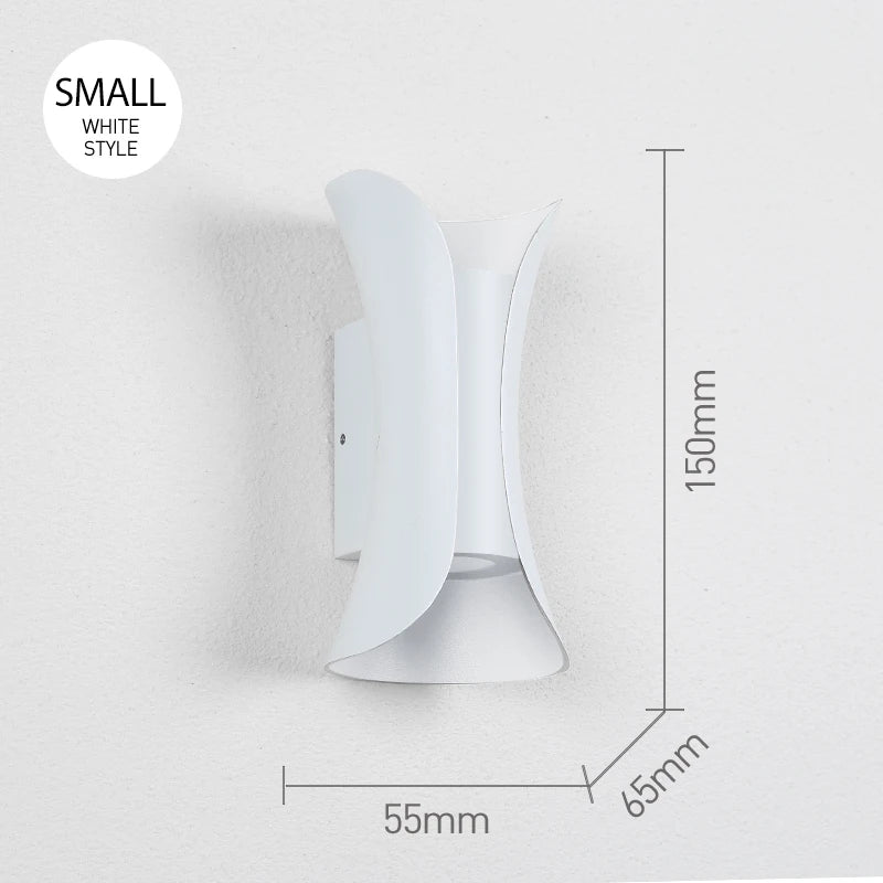 Zenthra Wandlamp Zwart LED 6W 10W Aluminium IP65 Waterdichte Wandlampen voor Buiten en Binnen
