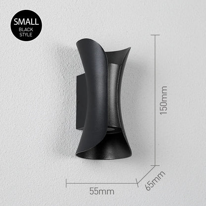 Zenthra Wandlamp Zwart LED 6W 10W Aluminium IP65 Waterdichte Wandlampen voor Buiten en Binnen