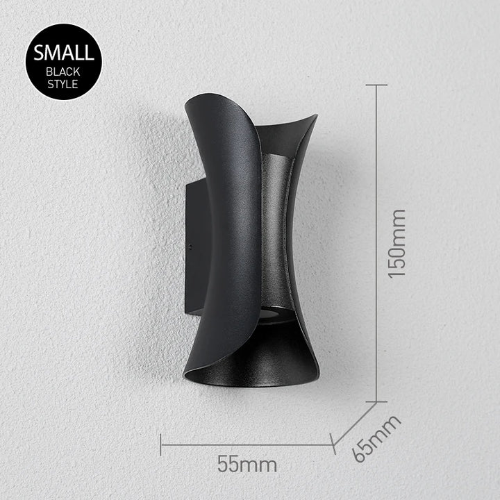 Zenthra Wandlamp Zwart LED 6W 10W Aluminium IP65 Waterdichte Wandlampen voor Buiten en Binnen