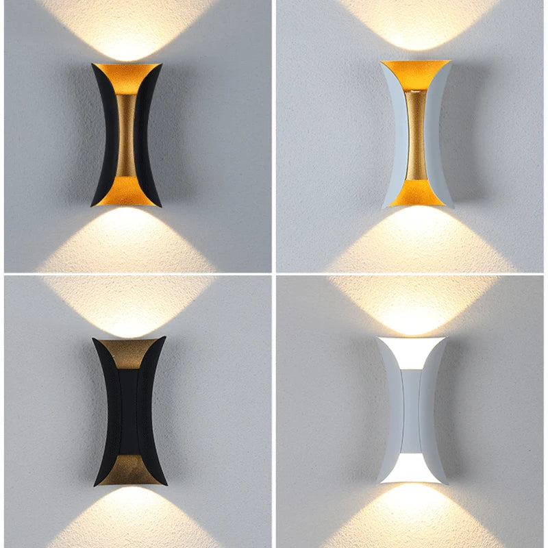 Zenthra Wandlamp Zwart LED 6W 10W Aluminium IP65 Waterdichte Wandlampen voor Buiten en Binnen