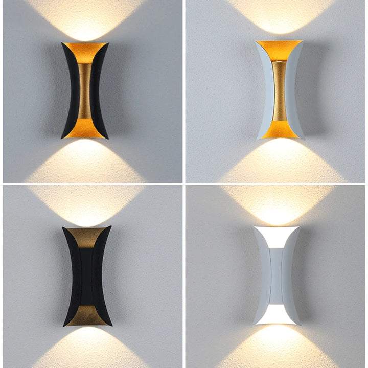 Zenthra Wandlamp Zwart LED 6W 10W Aluminium IP65 Waterdichte Wandlampen voor Buiten en Binnen