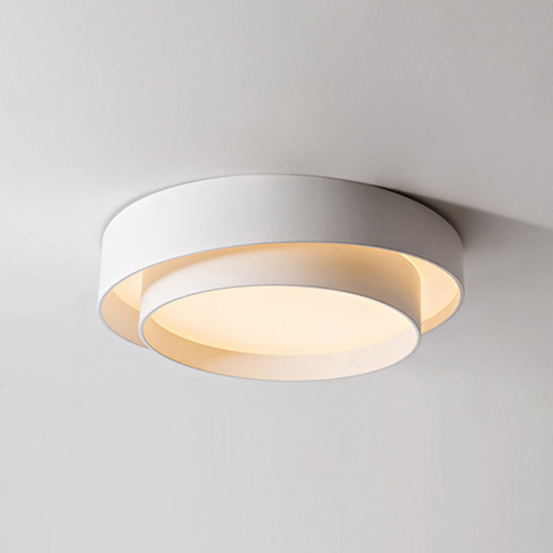 Zenthra Witte Metalen Plafondlamp - Scandinavische Stijl LED Plafonnière voor Slaapkamer