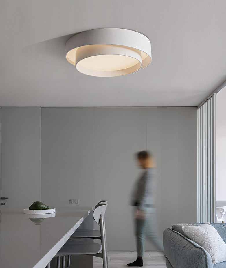 Zenthra Witte Metalen Plafondlamp - Scandinavische Stijl LED Plafonnière voor Slaapkamer