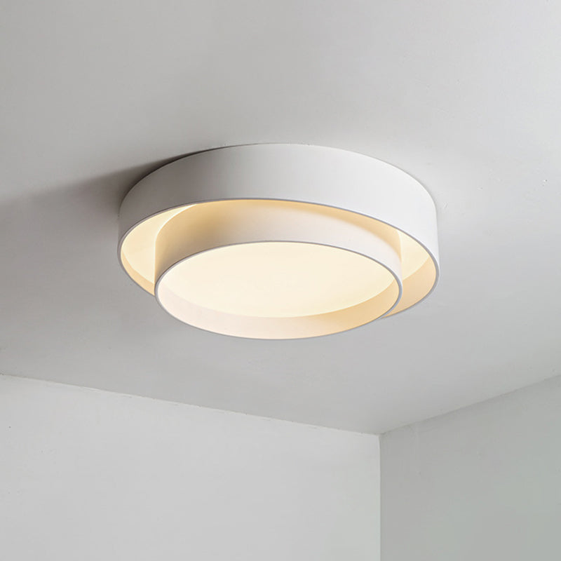 Zenthra Witte Metalen Plafondlamp - Scandinavische Stijl LED Plafonnière voor Slaapkamer