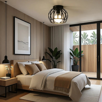 Zenthra Zwarte Industriele Plafondlamp- Stijlvolle Hanglamp voor elke kamer