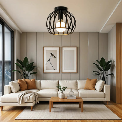 Zenthra Zwarte Industriele Plafondlamp- Stijlvolle Hanglamp voor elke kamer