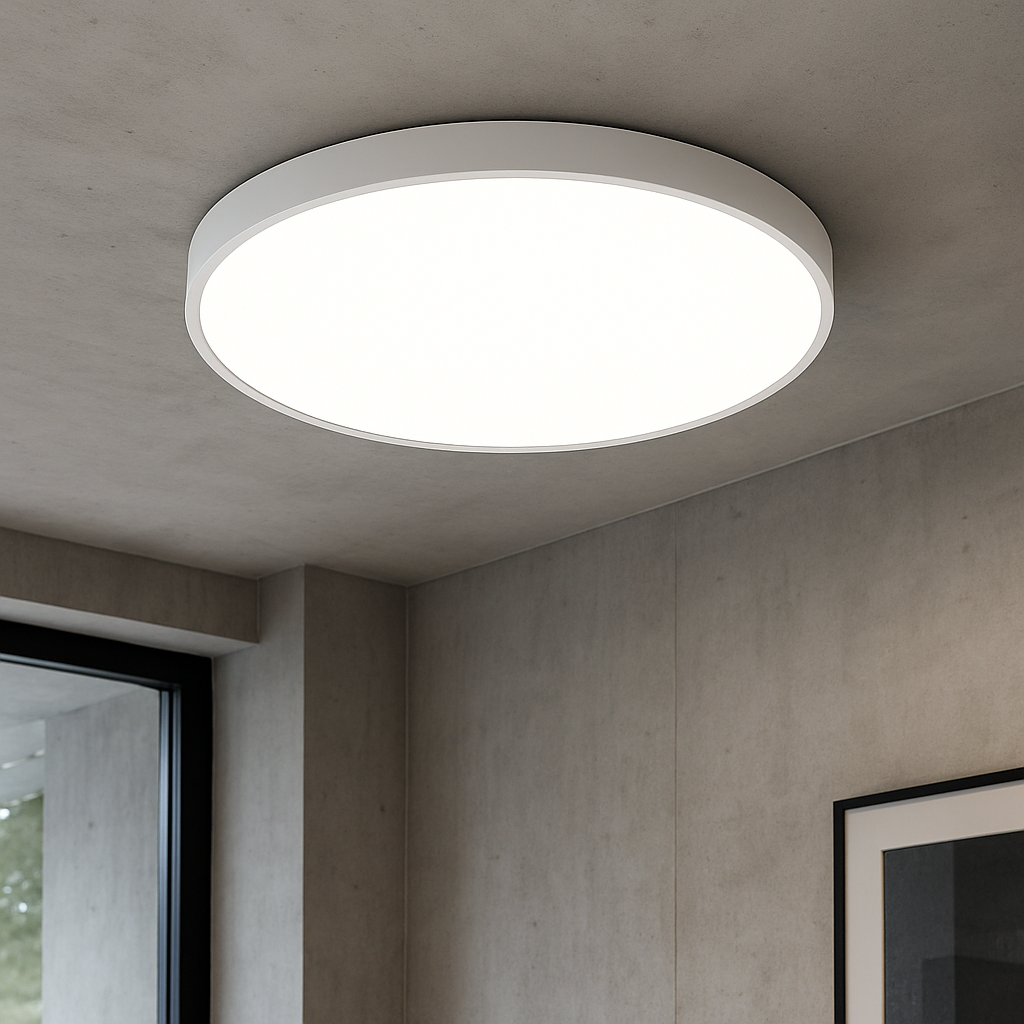 Zwarte LED Plafondlamp - Ultradunne Plafonniere voor Slaapkamer en Modern Interieur 1