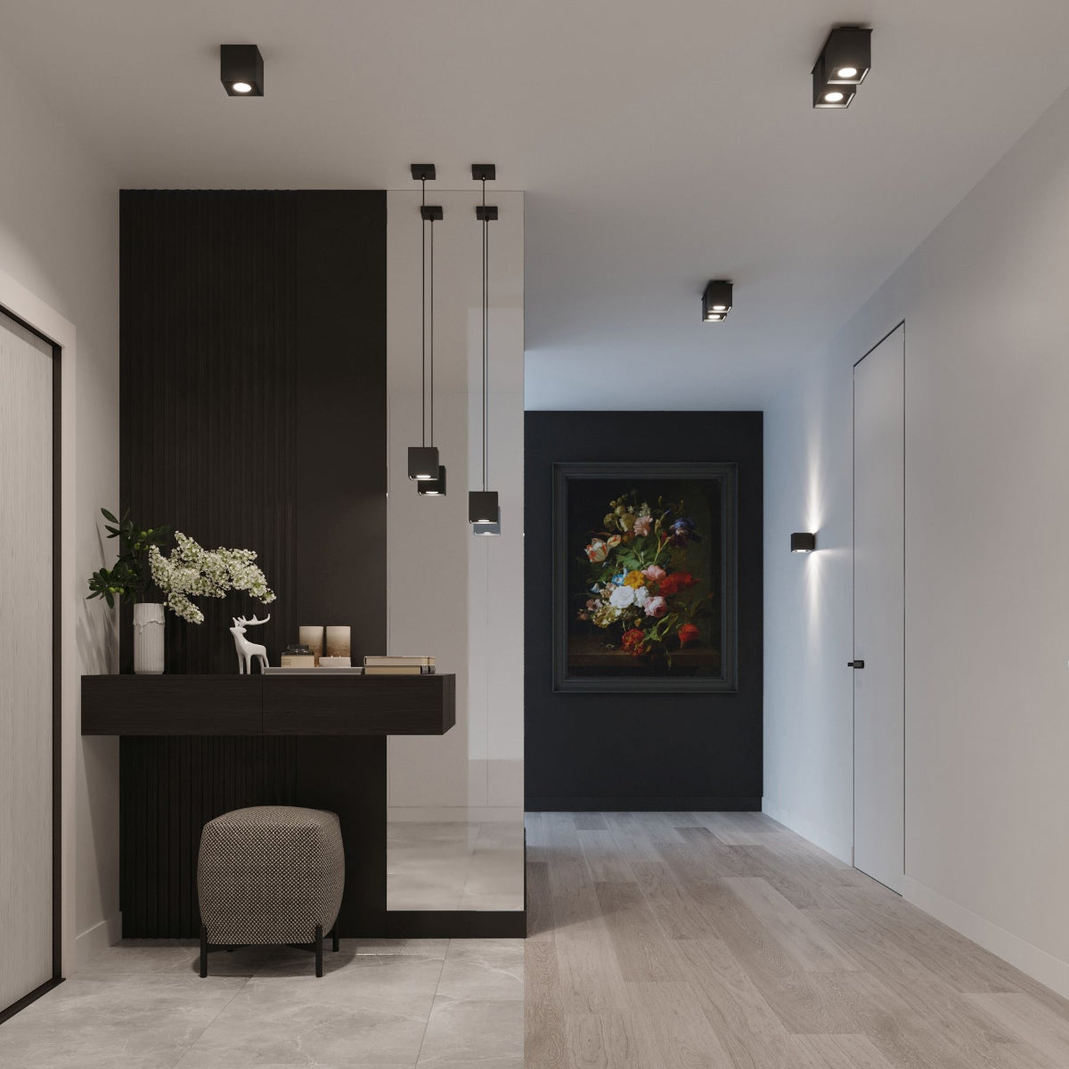 Zwarte LED Plafondlamp QUAD - Moderne Plafondlamp met Up/Down-Licht voor Stijlvol Interieur 7