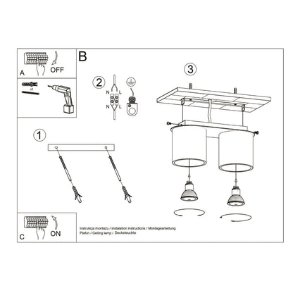 Zwarte Plafondlamp Orbis 2 - Modern Design Plafonniere voor Stijlvol Interieur 5