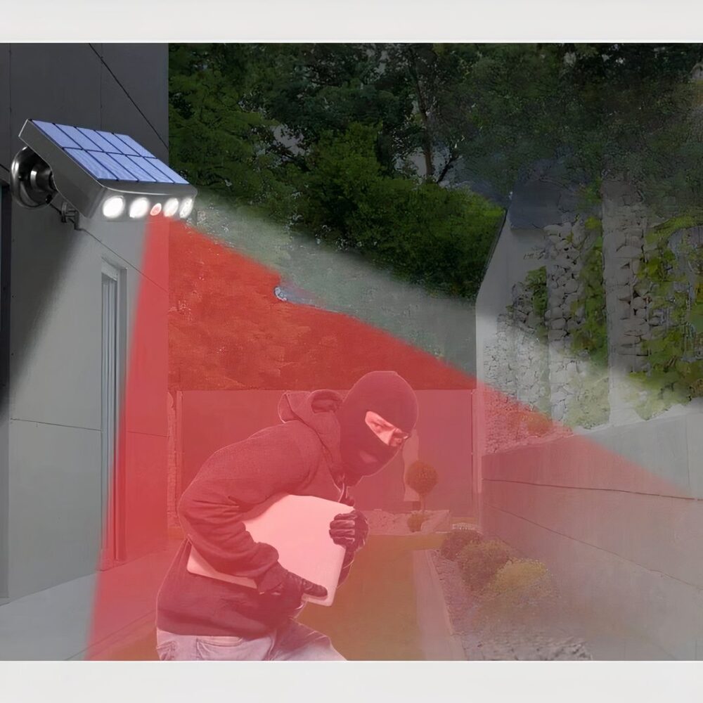 Zenthra Zonne Energie Buitenlamp met Bewegingssensor - 3 Modi Waterdichte Zonne Energie Tuinverlichting voor Veiligheid en Stijl