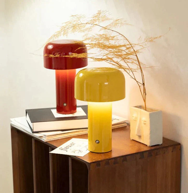 Zenthra | Oplaadbare LED Paddenstoel Tafellamp Moderne Draadloze Ontwerp Lamp voor Woonkamer, Slaapkamer & Kantoor