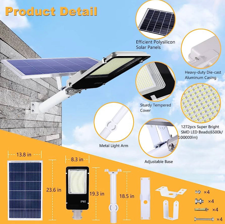 1000W Solar Street Light for Outdoor Use