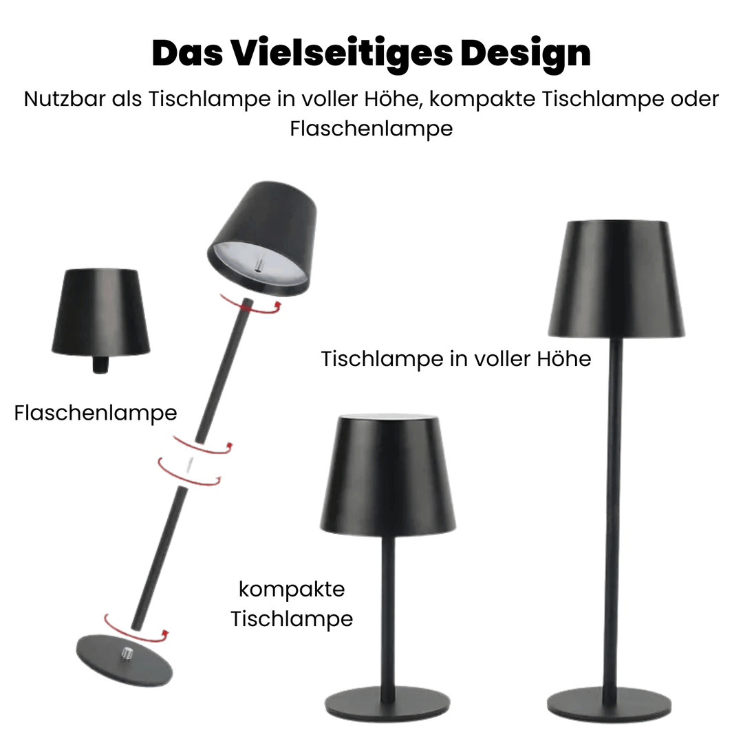 Zenthra LED Tafellamp – Draadloos, Aanraakbediening & Dimbare Verlichting