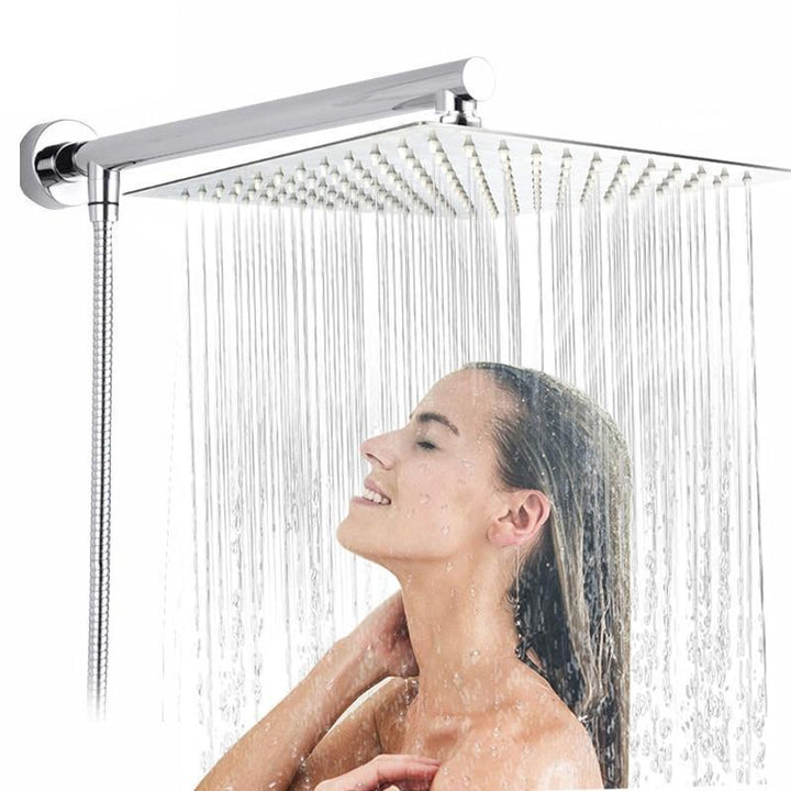 Wandgemonteerde regenval ultra-slank douche