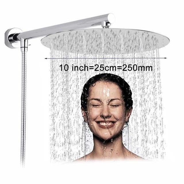 Wandgemonteerde regenval ultra-slank douche