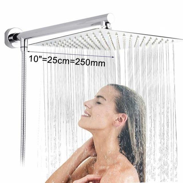 Wandgemonteerde regenval ultra-slank douche