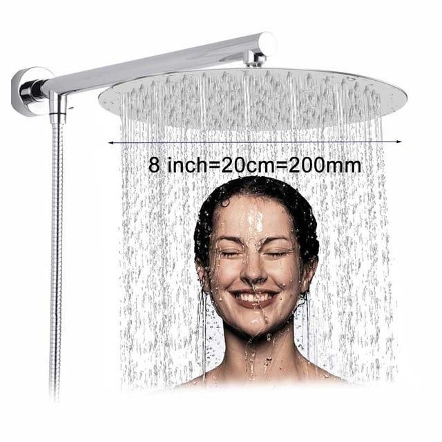 Wandgemonteerde regenval ultra-slank douche